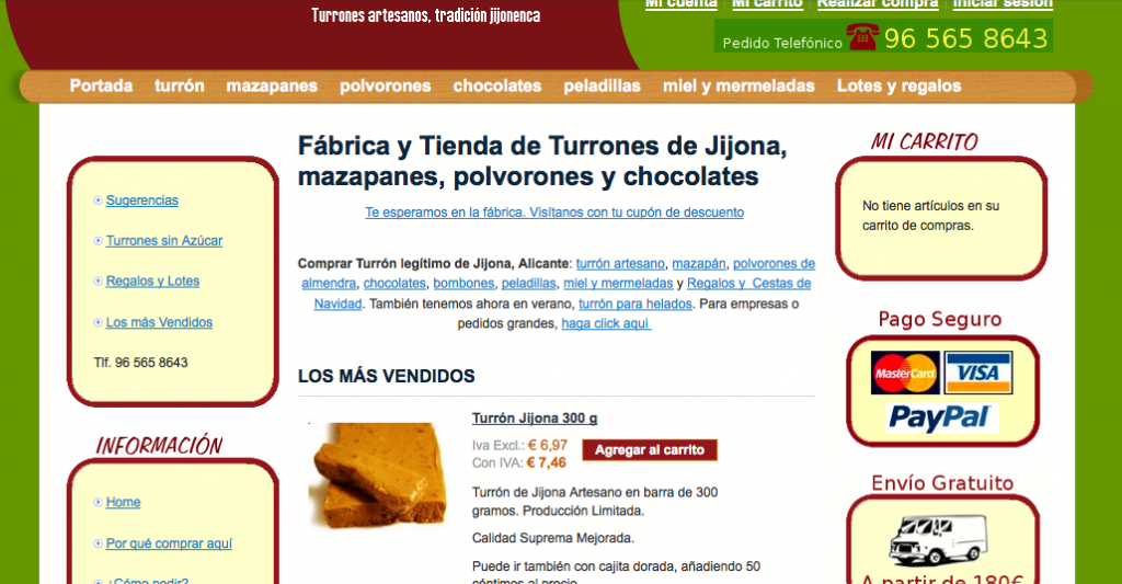 Web de turrones