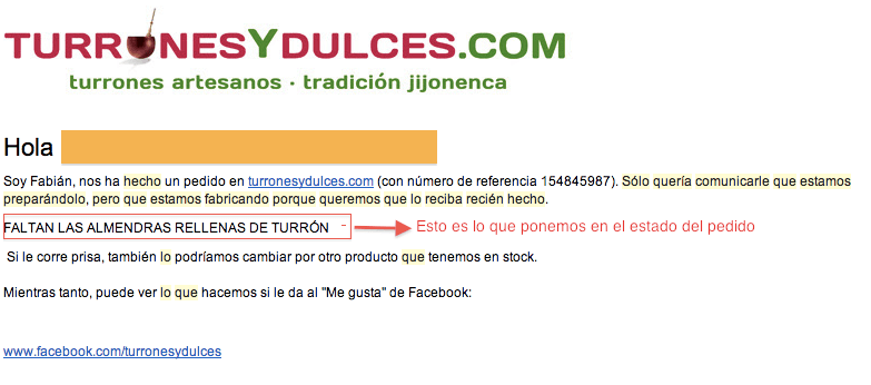 cambiar status pedido