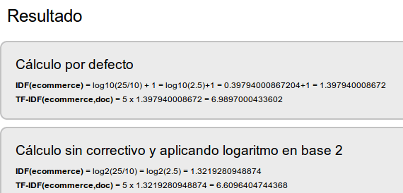 frecuencia de ocurrencia del término en la colección de documentos