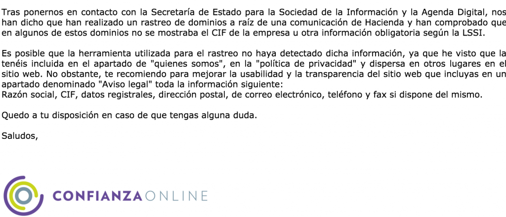 confianza online lssi